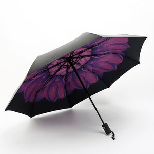 Beautiful Women's Foldable Compact Design Flower Print Umbrellas'