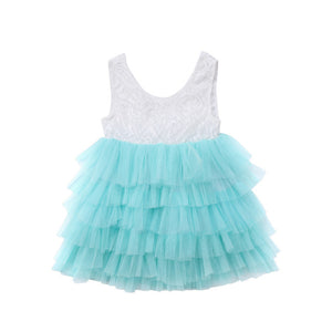 Children's Sleeveless Layered Tulle Design Dresses - Ailime Design - Ailime Designs
