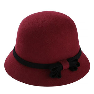 100% Wool Black Fedora Hats For Women - Ailime Designs - Ailime Designs