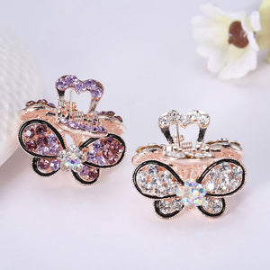 Women's  Vintage Crystal Rhinestone  Butterfly Crown Hairpins - Ailime Designs
