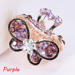 Women's  Vintage Crystal Rhinestone  Butterfly Crown Hairpins - Ailime Designs