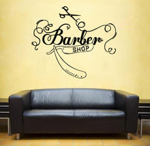 Load image into Gallery viewer, Barber Tools &amp; Text Wall Art Stickers - Ailime Designs - Ailime Designs