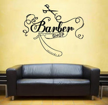 Load image into Gallery viewer, Barber Tools &amp; Text Wall Art Stickers - Ailime Designs - Ailime Designs