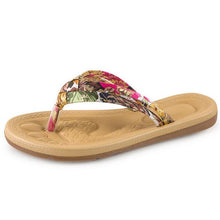 Load image into Gallery viewer, Women&#39;s Floral Print Design Summer Flip Flops - Ailime Designs