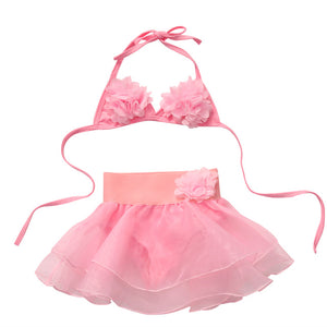 Children's Adorable Ruffle Layered 2 Pc Bikini Sets - Ailime Designs