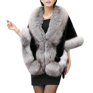 Fluffy White Faux Raccoon Design Capes - Ailime Designs
