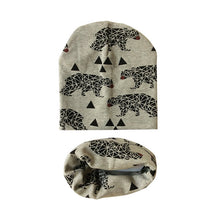 Load image into Gallery viewer, Children&#39;s Stylish 2 Pc Animal Design Beanie Scarf Sets – Sun Protectors