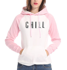 Novelty Letter Print CHILL Signage Sweatshirt Hoodies - Ailime Designs