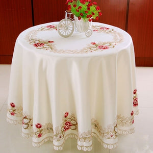 Elegant European Style Embroidered Tablecloths - Ailime Designs