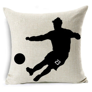 Soccer Sports Print Design Throw Pillows