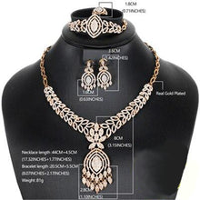 Load image into Gallery viewer, Women&#39;s Turkish Crystal 2pc Necklace Sets