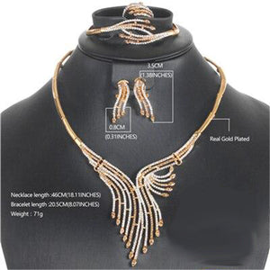Women's Turkish Crystal 2pc Necklace Sets