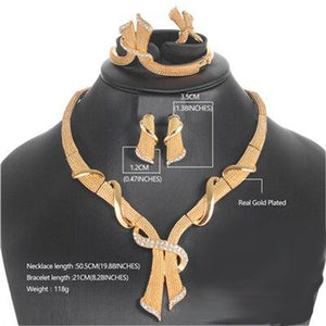 Women's Turkish Crystal 2pc Necklace Sets
