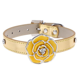 Girl Dog Flower Motif Design Collars - Ailime Designs