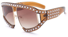 Load image into Gallery viewer, Women&#39;s Oversize Faux Pearl Trim Sunglasses - Ailime Designs - Ailime Designs