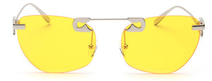 Rimless Women's Classic  Gradient Sunglasses w/ Safety Pin - Ailime Designs - Ailime Designs