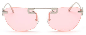 Rimless Women's Classic  Gradient Sunglasses w/ Safety Pin - Ailime Designs - Ailime Designs