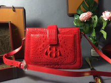 Load image into Gallery viewer, 100% Genuine Red Crocodile Leather Skin Handbags - Ailime Designs