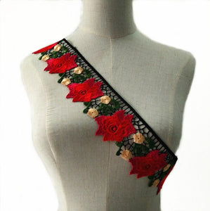 Embroidered Classic Roses Styles Garment Sew On Appliques