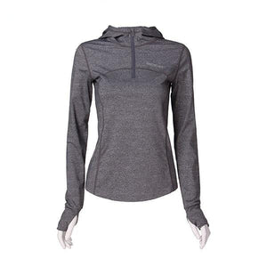 Zipper Front Women's Long Sleeve Hoodies w/ Top Outer Stitching - Ailime Designs