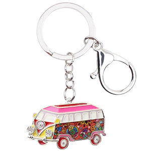 Creative Psychedelic Color Van Design Acrylic Key-chains - Ailime Designs