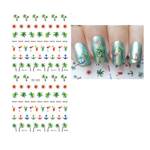Palm Trees Nail Water Decals - Ailime Designs - Ailime Designs