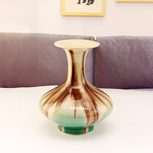 Delicate Marble Glazed Ceramic Vases - - Ailime Designs