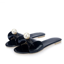 Load image into Gallery viewer, Women&#39;s Patent Leather Comfortable Flat Slipper Mules - Ailime Designs