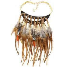Load image into Gallery viewer, Women&#39;s Ethnic Layered Feather Design Choker Necklaces