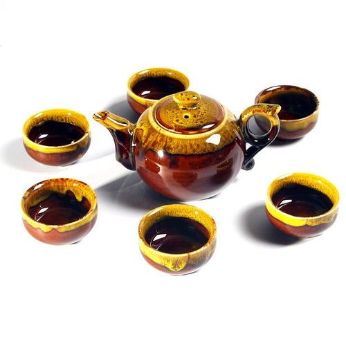 8 pc/Set Chinese High Glazed Tea Pot Sets– Kitchen Appliances - Ailime Designs