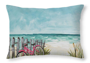 Ride Along The Shore Throw Pillow - Ailime Designs