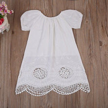 Load image into Gallery viewer, Children’s Scallop Edge Trim Eyelet Dresses - Ailime Designs - Ailime Designs