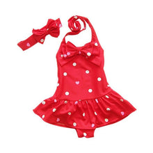 Load image into Gallery viewer, Children&#39;s Polka Dot Design 2 Pc Swimsuit Set - Ailime Designs