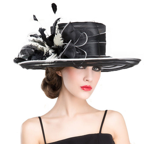 Women's Beautiful Organza Ribbon Design Hats - Ailime Designs