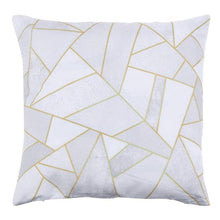 Load image into Gallery viewer, Foil Gold Geometric Printed Throw Pillows -Home Decor Designs