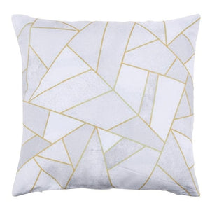 Foil Gold Geometric Printed Throw Pillows -Home Decor Designs