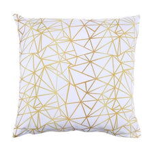 Load image into Gallery viewer, Foil Gold Geometric Printed Throw Pillows -Home Decor Designs