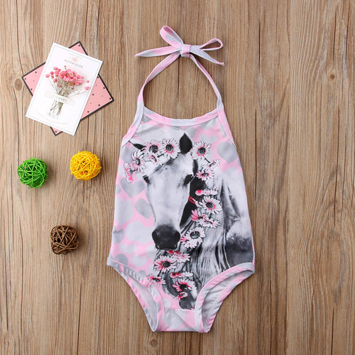 Girls Swimming Costume Unicorn Kid Bikini Beach Swimwear Swimsuit Bathing set - Ailime Designs