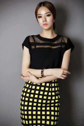 Women's Stylish Plaid Pencil Skirts - Ailime Designs