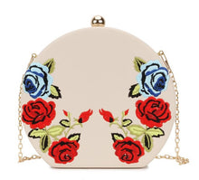 Load image into Gallery viewer, Women&#39;s Oval Pu Leather Embroidered Design Handbags - Ailime Designs - Ailime Designs