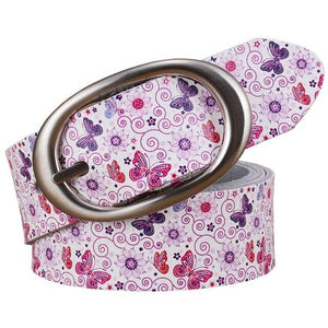 Digtal Printed Genuine Leather Belts For Women - Ailime Designs