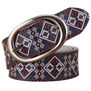 Digtal Printed Genuine Leather Belts For Women - Ailime Designs
