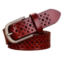 Load image into Gallery viewer, High Fashion Women&#39;s Hollow-cut Design Leather Skin Belts