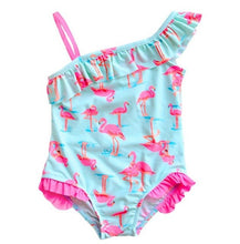 Load image into Gallery viewer, Children’s Flamingo Print Design Swimsuits – Sportswear Accessories - Ailime Designs