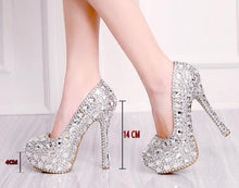 Load image into Gallery viewer, Women’s Beautiful Crystal Design Shoes – Fashion Footwear