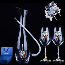 Load image into Gallery viewer, Classic European Design Flute Glasses w/ Pitcher Set - Ailime Designs
