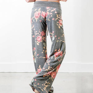 Wide Casual Camouflage & Flower Printed Pants  - Women’s Workout Casual Wear - Ailime Designs