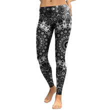 Load image into Gallery viewer, Screened Printed Geometric Design Women&#39;s Sports Stretch Leggings - Ailime Designs