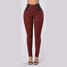 Load image into Gallery viewer, Stylish Women&#39;s Elastic Hour-glass Waistline Leggings w/ Zipper Front Design - Ailime Designs