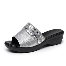 Load image into Gallery viewer, Women&#39;s Metallic Design Slip-on Mules - Ailime Designs